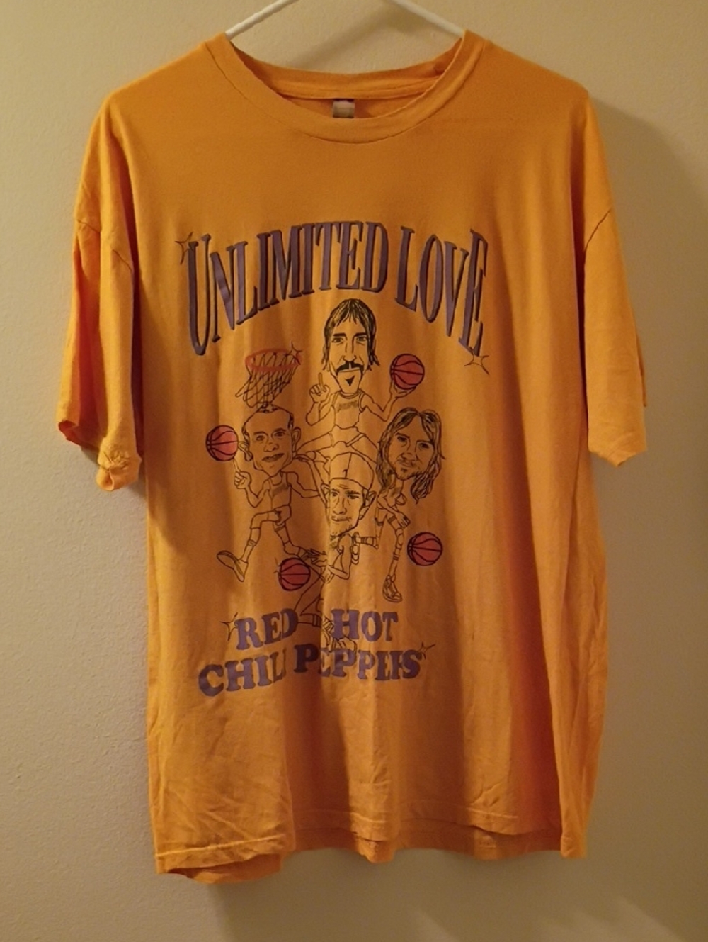 Red Hot Chili Peppers Unlimited Love Orange Graphic Tee